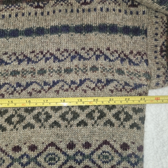 Vintage Eddie Bauer Fair Isle Wool Sweater Size L - Picture 4 of 5